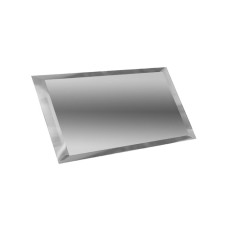 Rectangular mirror silver matte tiles with fake 10 mm 480x120 mm