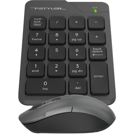 Numerical block + mouse A4Tech FSTYLER FG1600C Air Clab: Gray Mouse: Gray USB Wireless Slim 102943-3