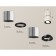 Turning lamp AMBRELLA LIGHT, XS7405040, MR16 GU5.3 LED 10 watts, silver color, black