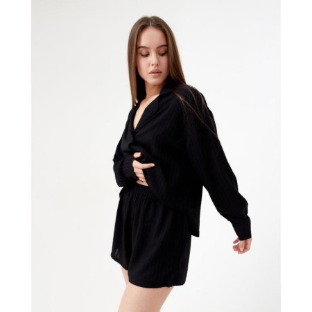 Pajamas (shorts, jacket) KAFTAN, Black, p.40-42-1