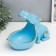 Souvenir Polystone stand "Blue Hippo" 22x16.5x30 cm
