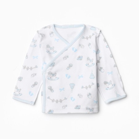 Nursery blouse, white/blue color, height 50 cm