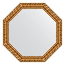 Mirror in the baguette frame, a gold aqueduct of 61 mm, 60.4x60.4 cm