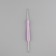 Knitting hook, bilateral, with silicone handle, d = 1.5/2 mm, 13.5 cm, lilac color