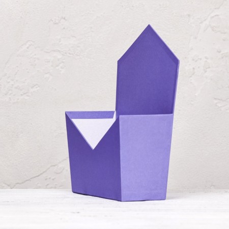 Trapection envelope is monophonic, purple 19.5x 23 x 8 cm-5