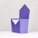 Trapection envelope is monophonic, purple 19.5x 23 x 8 cm
