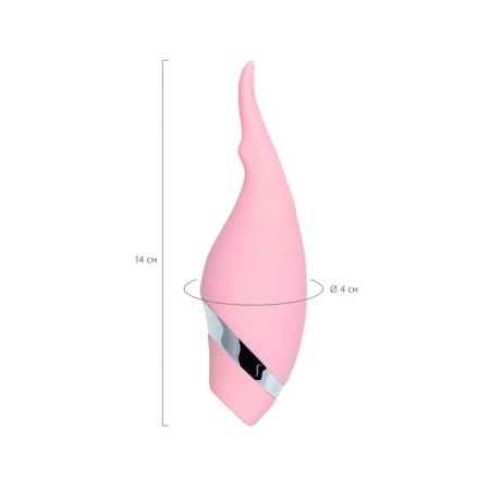 Multifunctional stimulator Flovetta byfa Dahlia, silicone, pink color, 14 cm-2