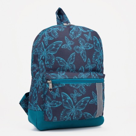 Baby backpack on lightning, external pocket, turquoise color-4