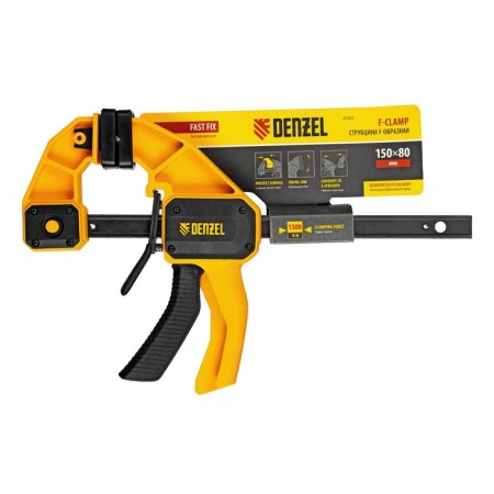 F-shaped clamp Denzel 20505, fast-packed, 150 x 80 mm-4