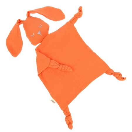 Toy - comfort "bunny", rattle, orange color, mum & baby-6