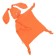 Toy - comfort "bunny", rattle, orange color, mum & baby