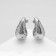 Earrings Metal "drop" acacia, color silver