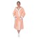 Women's bathrobe, size 52, white/peach, Makra