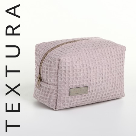 TEXTURA lightning cosmetic bag, pink color