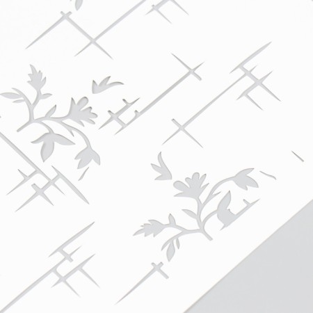 Plastic stencil "branches" 16x24 cm-2