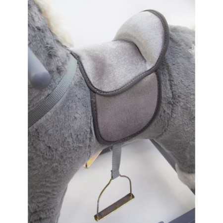 Horse Patal-rocking Amarobaby Prime, with wheels, 63x35x60 cm, gray color gray-6