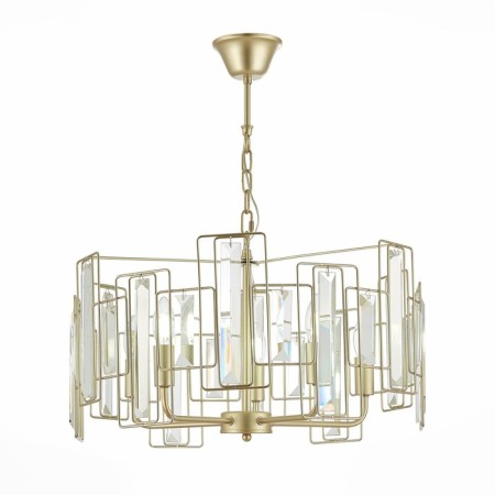Suspended EVOLUCE lamp. Sle103403-05. Giano. 5x40 watts, E14, 56x56x28 cm, champagne color