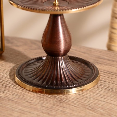 Summarler for 1 candle "Suman" Brass 8.5x8x8 cm-3