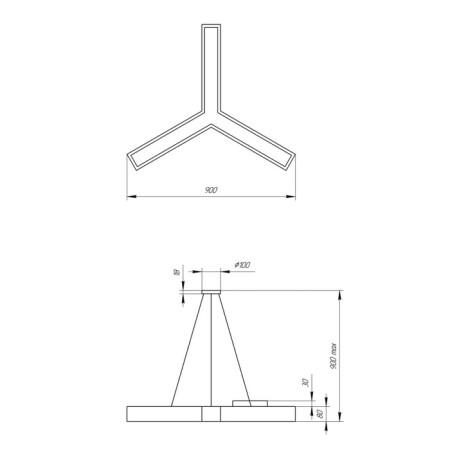 LED LED GEOMETRIA IGREK 56W 4000K 3700 IP40 90x90x8 black-2