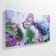 Carty watch is wall-mounted, on canvas, interior "lilac and butterfly", silent, 40 x 76 cm
