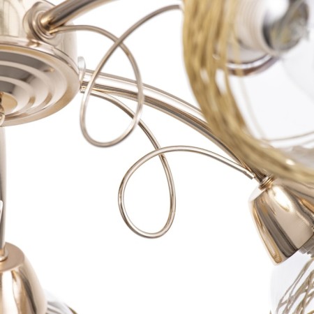 Cellular infinity chandelier 5x40W E14 gold 40x40x25 cm-6