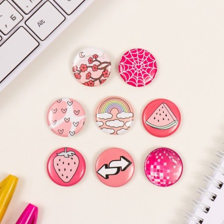 Icons sunset set 8 pcs d = 25 mm "pink" 16.5x17 cm-2