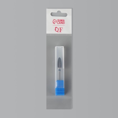 Ceramic milling cutter for “corn manicure”, average cut, 6 × 15 mm, in a plastic case, black color is black-5