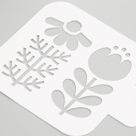 Stencil "flowers" 9x9 cm-2