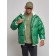 Eco -leather jacket men's, size 52, green color