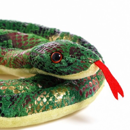 Soft toy "Snake", 18 cm, green color-8