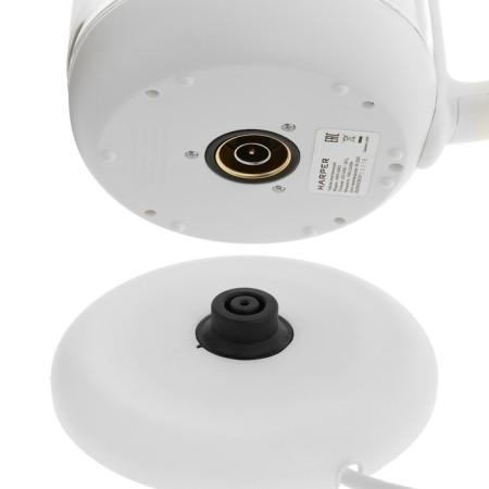 Electric kettle Harper HWK-GM02, 2200 watts, 1.7 l, glass, white-6