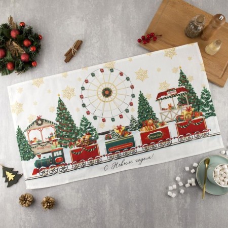 Towel "Ethel" New Year's fair 40x73 cm, 100% HL, sarzha 190 g/m2