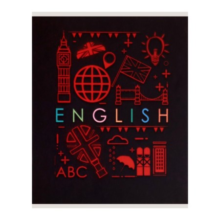 Substitute Calligrata "Superneeon", 48 sheets in a cage English, with reference material, cover shaking cardboard, offset unit