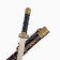 Souvenir sword, straight with blade threads, scabbard desert, 3 inserts metal, 40cm