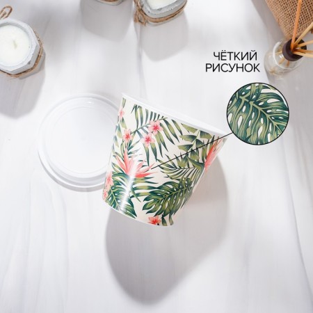 Pot for the flowers of the Steeling Dilan, 800 ml, white color-3