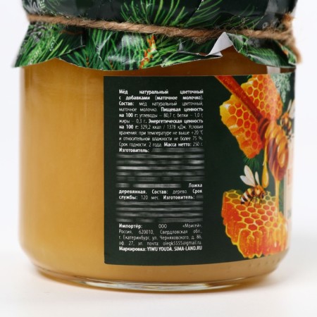 New Year! Honey and spoon of "sweet mood", 240 gr-3
