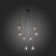 Suspended EVOLUCE lamp. SL192.303.08. RETE. 8x60 watts, e27, 16 cm, black color