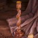 Spiral's candlestick wood 8x8x24 cm