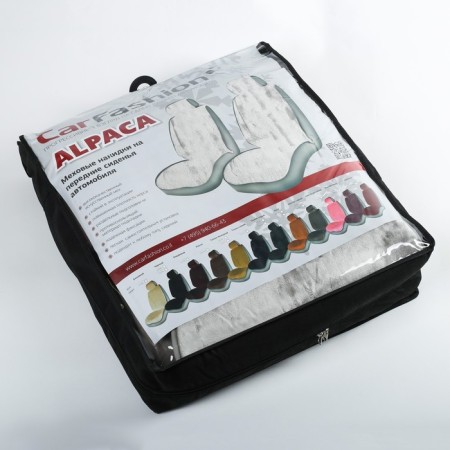Alpaca Plus capes, artificial fur, a set for the entire salon, light gray-4