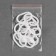 Oval ring for cornice, 46 × 30 mm, white color
