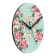 Wall clock, series: interior, "peonies", discrete move, d-23.5 cm