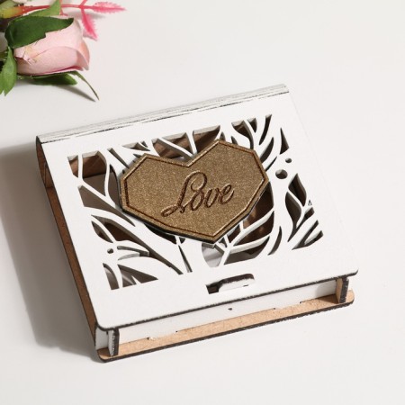 Casket for rings "Stylish", 10 x 9.5 x 2cm, MDF