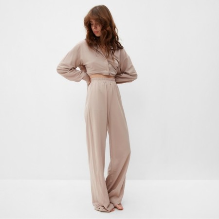 Women's costume (shirt, trousers) minku beige color, rr 52