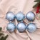 Set of balls plastic D-7 cm, 6 pcs "Kaleidoscope Assorted" Blue
