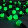 Garland “thread” 10 m with nozzles “balls 2.5 cm”, IP44, dark thread, 100 LED, green glow, 8 modes, 220 V