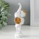 Polystone souvenir "Snowty angel with a horn with roses" 5.5x4x13.5 cm