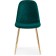 Stol on a metal frame DABL Metal/velor, gold/green 44x52x87 cm