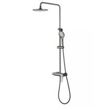 Lemark Bronx LM3760GM bath mixer, single -leaf, tropical shower, graphite