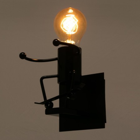 Sconces "man" E27 40W black 14x14x17 cm-3