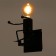 Sconces "man" E27 40W black 14x14x17 cm